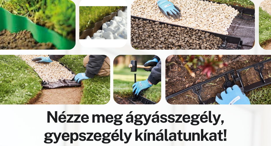 Műanyag ágyásszegély